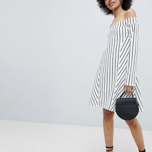 NWT...Monochrome Off The Shoulder Dress